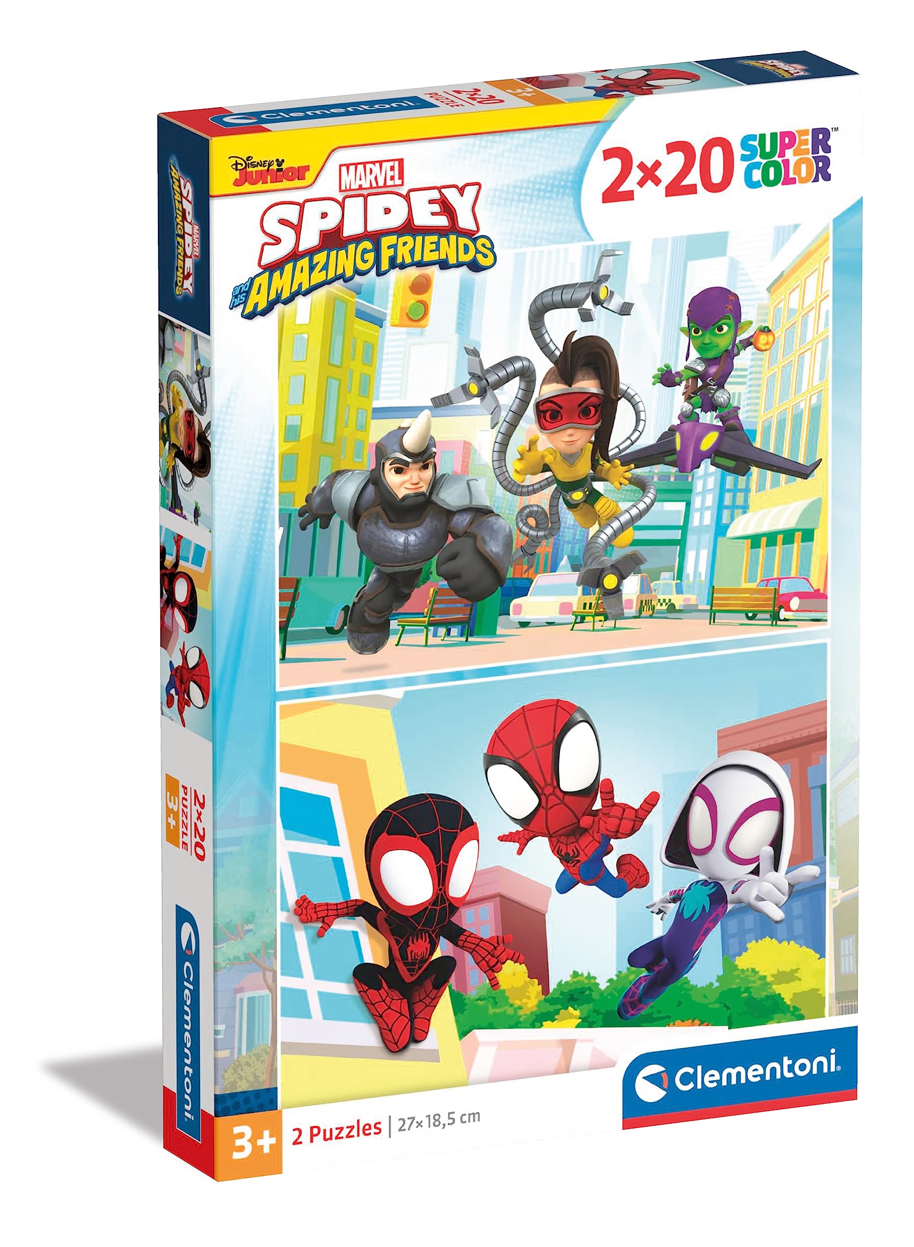 Amazon.com: Clementoni 24794 2x20pcs Supercolor Marvel